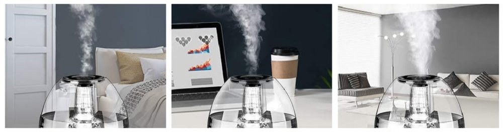 Homasy Humidifiers with Anti-Bacteria Stone, Ultrasonic Cool Mist Humidifier